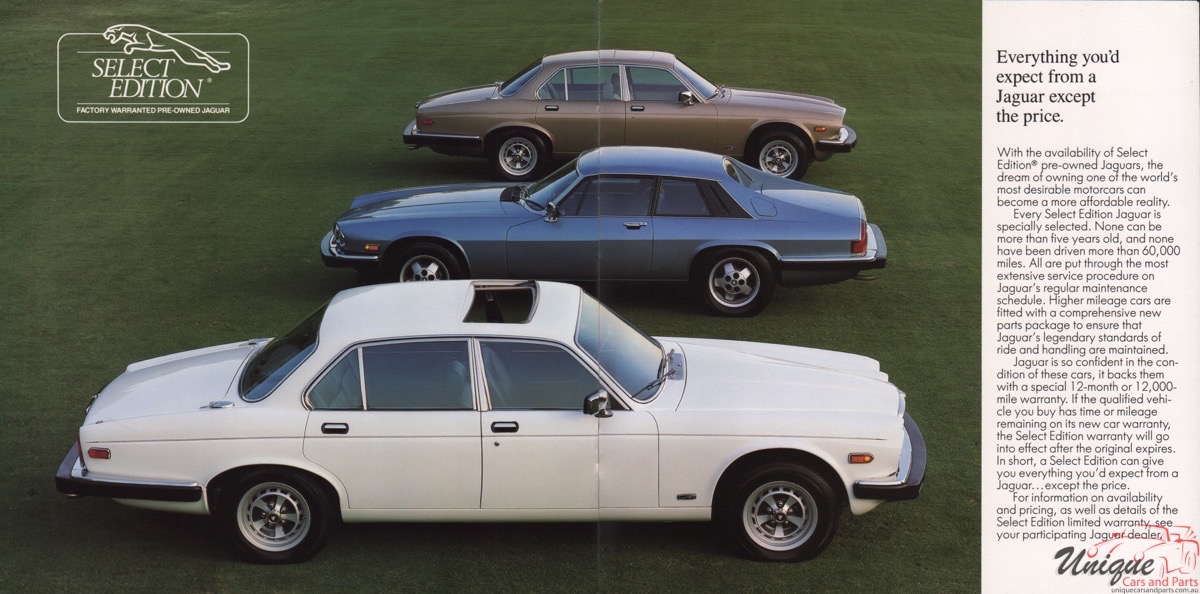 1989 Jaguar Model Lineup Brochure Page 4
